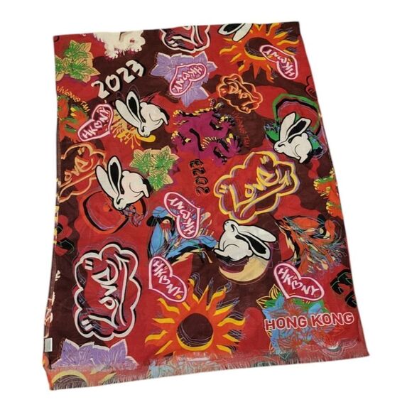 Vivienne Tam Year of the Rabbit 2023 New Years Scarf - Picture 1 of 7
